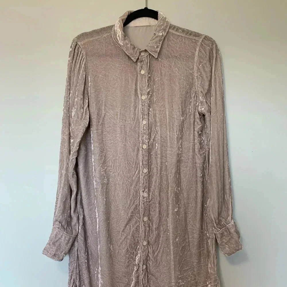 CP Shades velvet shirt dress